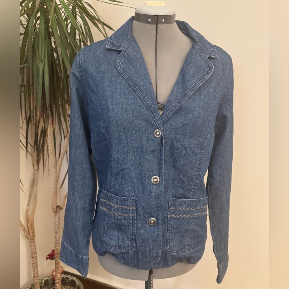 Columbia Denim Utility Blazer Jacket - Women’s Small - Vintage Style